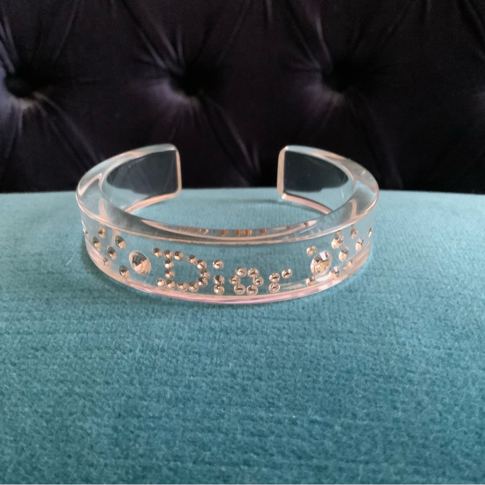 Dior Clear Crystal Cuff Bracelet
